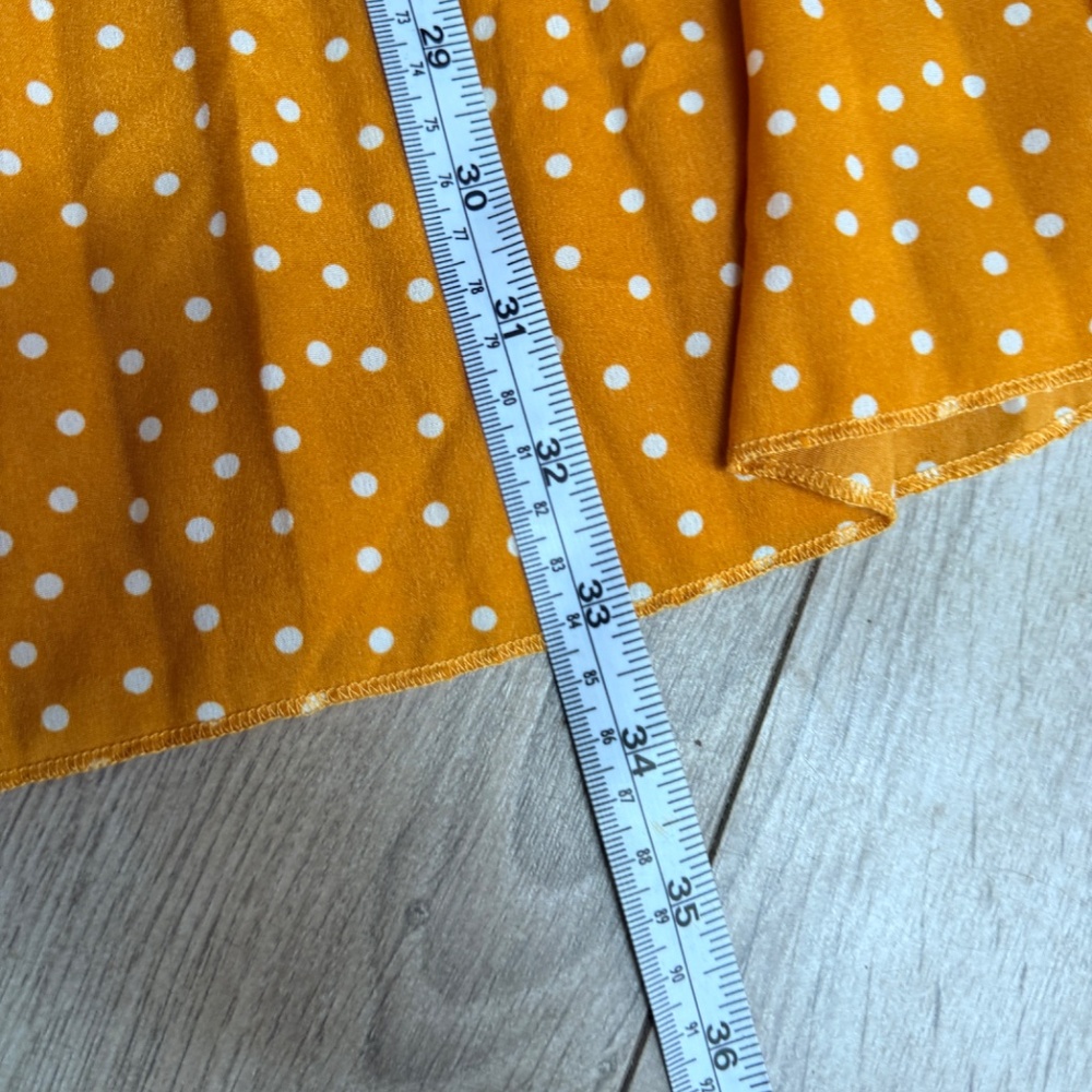 EXLURA Polka Dot Yellow skirt size M - Picture 2 of 8